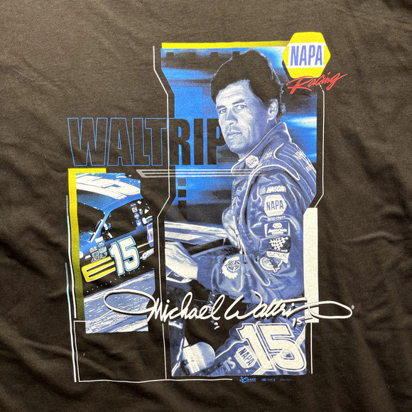 Michael Waltrip Autographed Shirt Mens Size Large Chase Authentics Nascar Napa - Picture 8 of 9